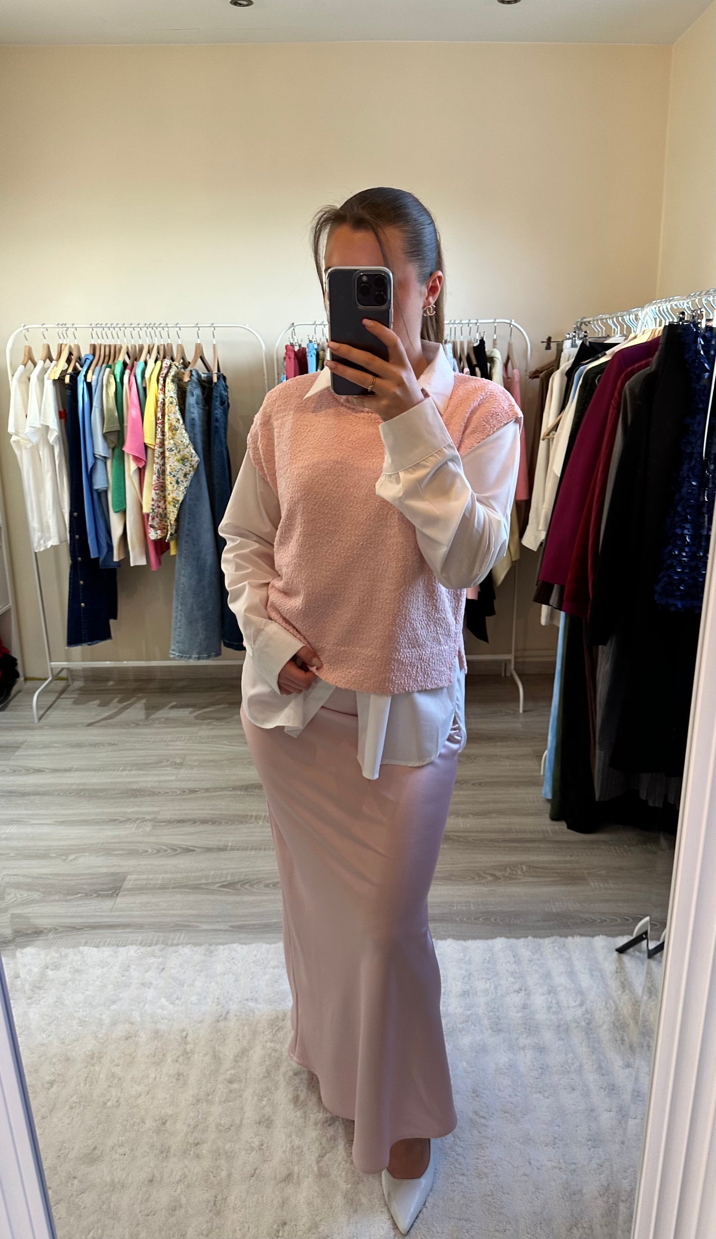 Top sans manche rose