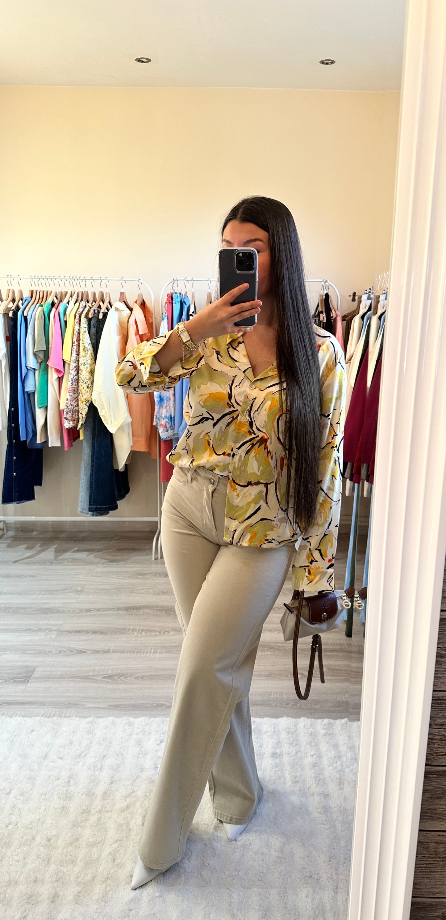 Chemise fluide verte