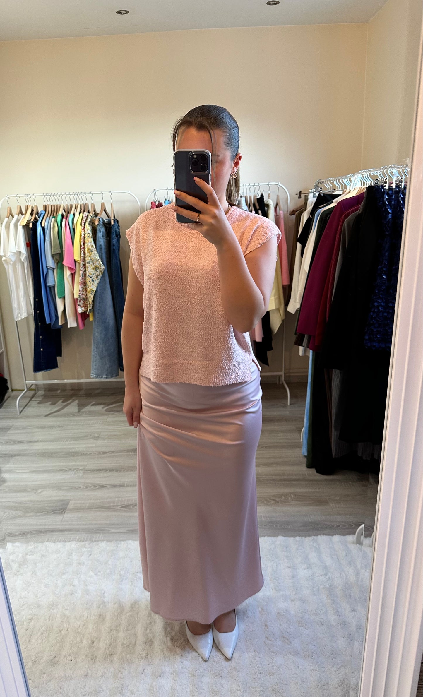Top sans manche rose