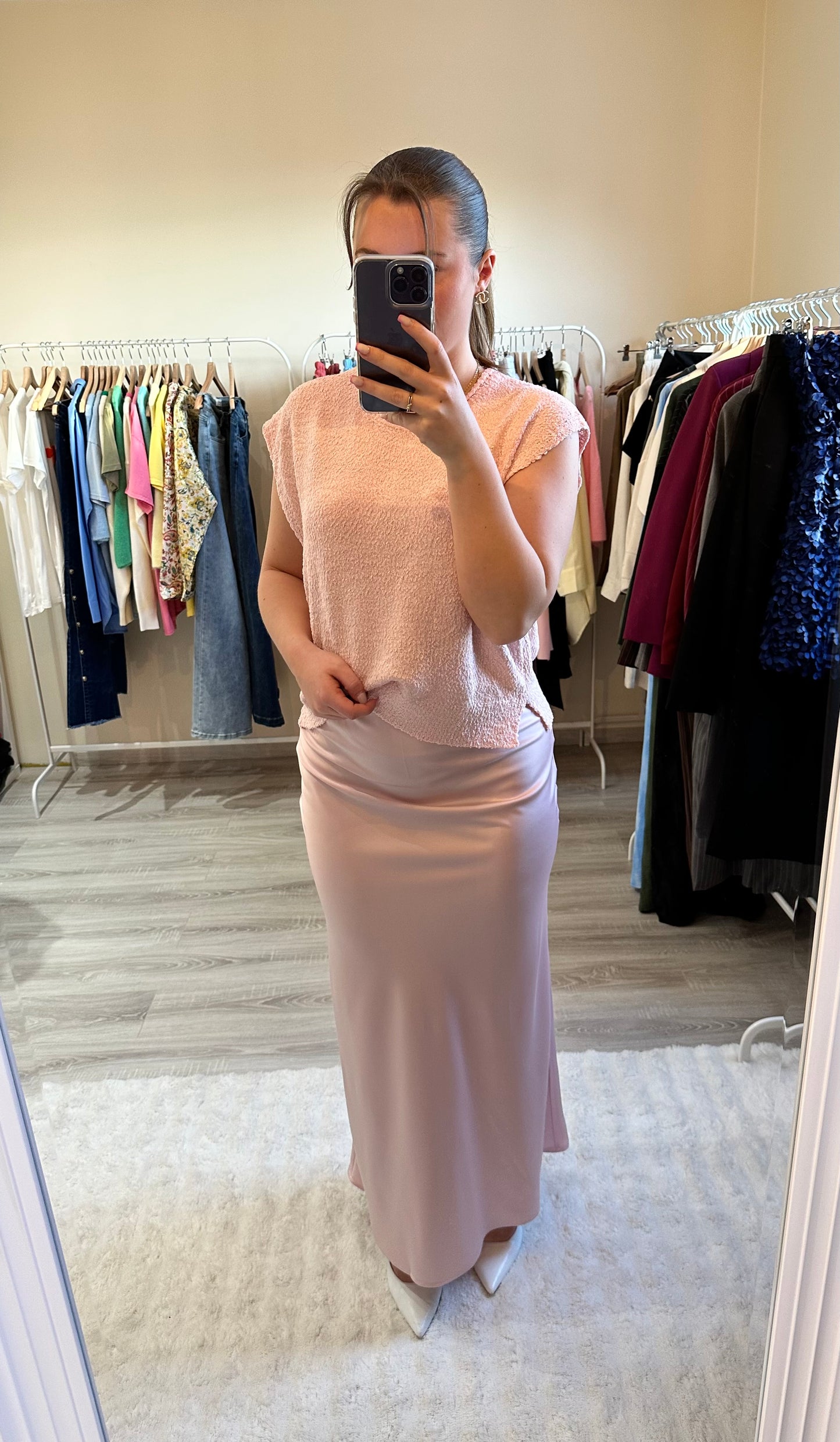 Top sans manche rose