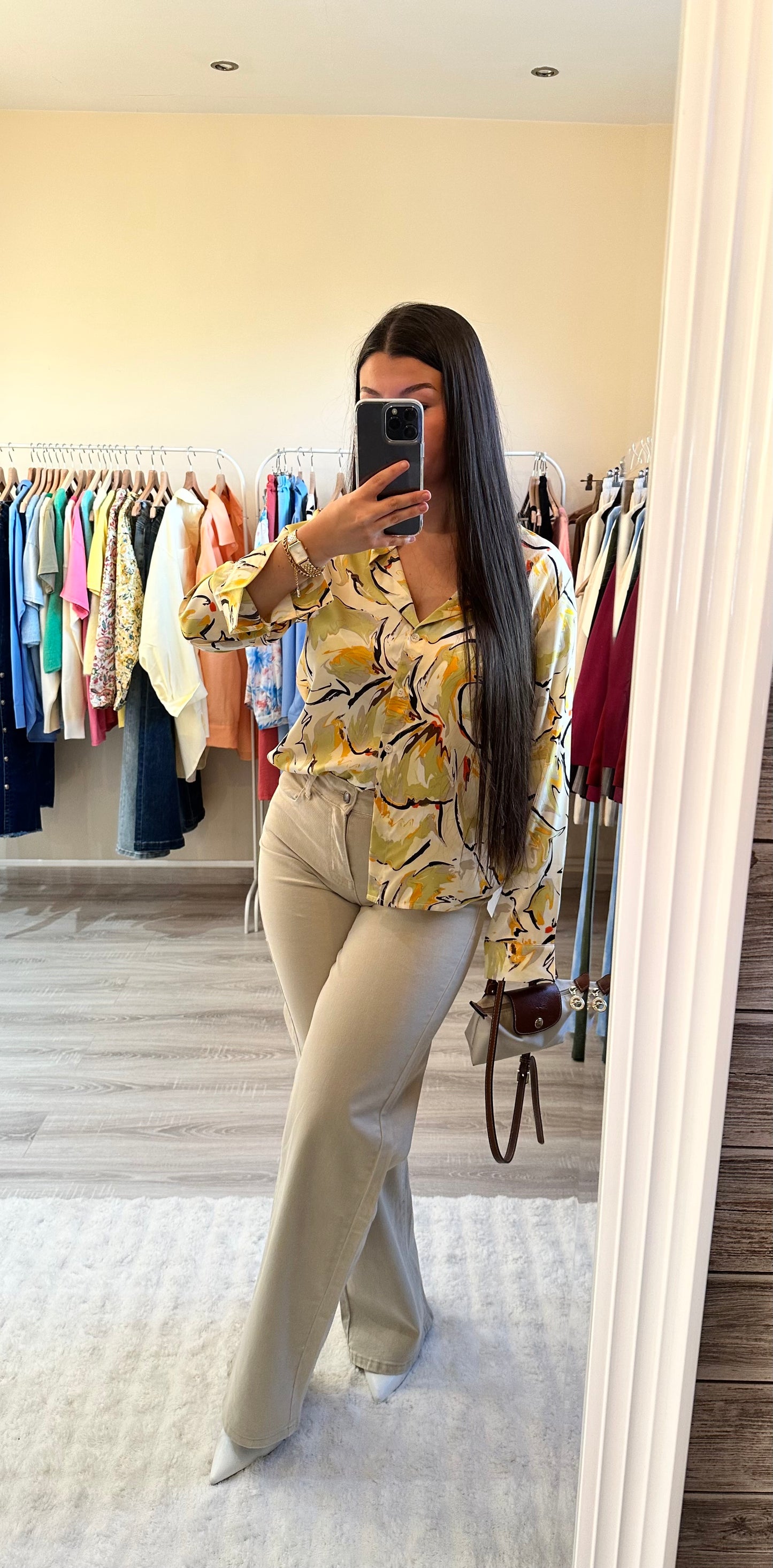 Chemise fluide verte