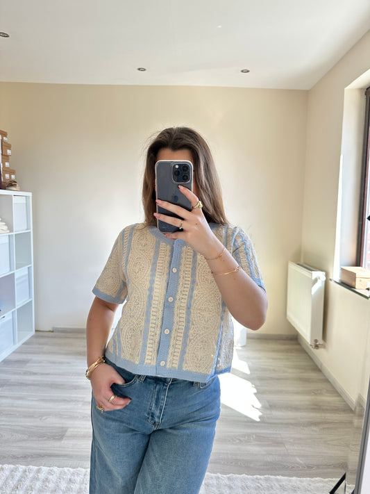 Blouse Flora bleu